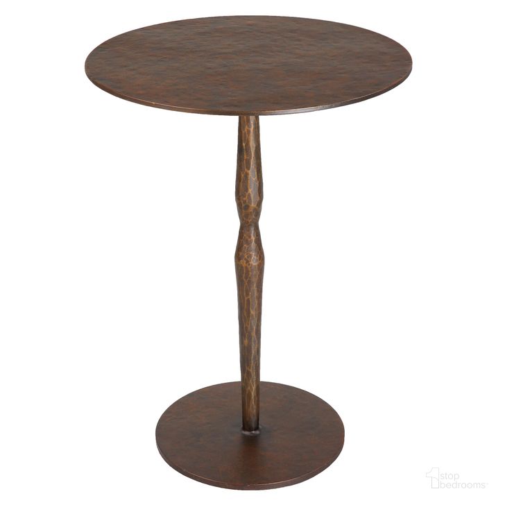 The appearance of Uttermost Industria Copper Bronze Accent Table designed by Uttermost in the transitional interior design. This copper bronze piece of furniture  was selected by 1StopBedrooms from Industria Collection to add a touch of cosiness and style into your home. Sku: 22904. Product Type: Accent Table. Material: Iron. Image1