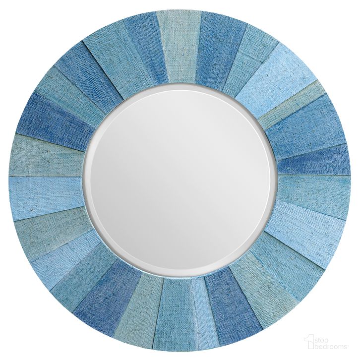 The appearance of Uttermost Isle Aqua Round Mirror designed by Uttermost in the transitional interior design. This aqua piece of furniture  was selected by 1StopBedrooms from Isle Collection to add a touch of cosiness and style into your home. Sku: 09786. Material: MDF. Product Type: Accent Mirror. Image1