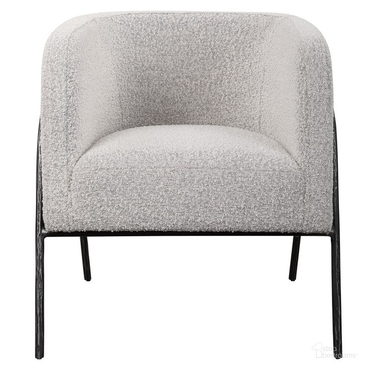 The appearance of Uttermost Jacobsen Accent Chair designed by Uttermost in the modern / contemporary interior design. This gray piece of furniture  was selected by 1StopBedrooms from  to add a touch of cosiness and style into your home. Sku: 23571. Product Type: Accent Chair. Material: Iron. Image1