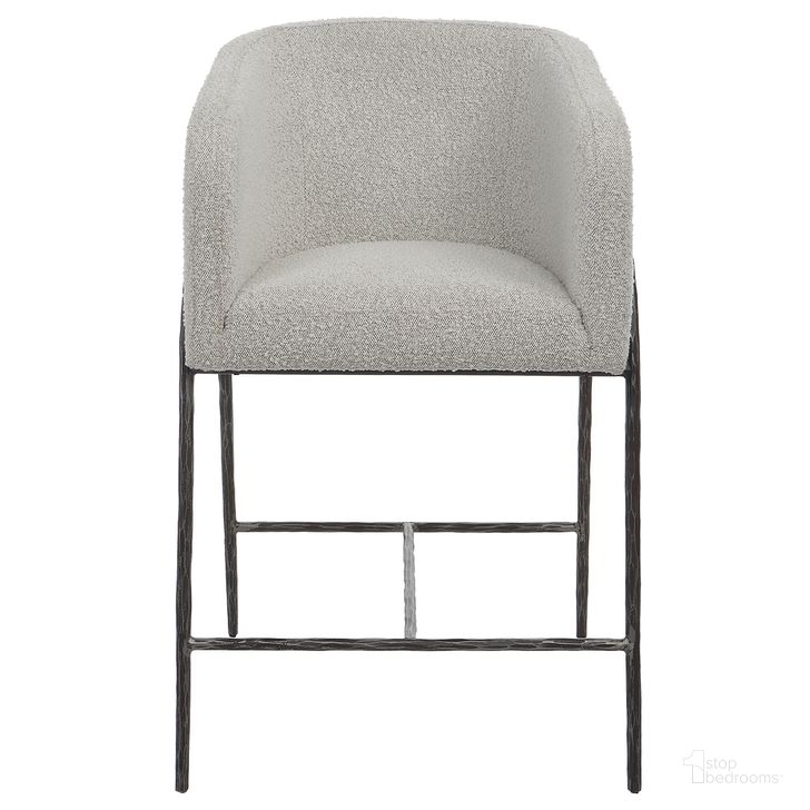 The appearance of Uttermost Jacobsen Gray 27 Inch Counter Stool designed by Uttermost in the modern / contemporary interior design. This grey piece of furniture  was selected by 1StopBedrooms from Jacobsen Collection to add a touch of cosiness and style into your home. Sku: 23737. Material: Steel. Product Type: Barstool. Image1