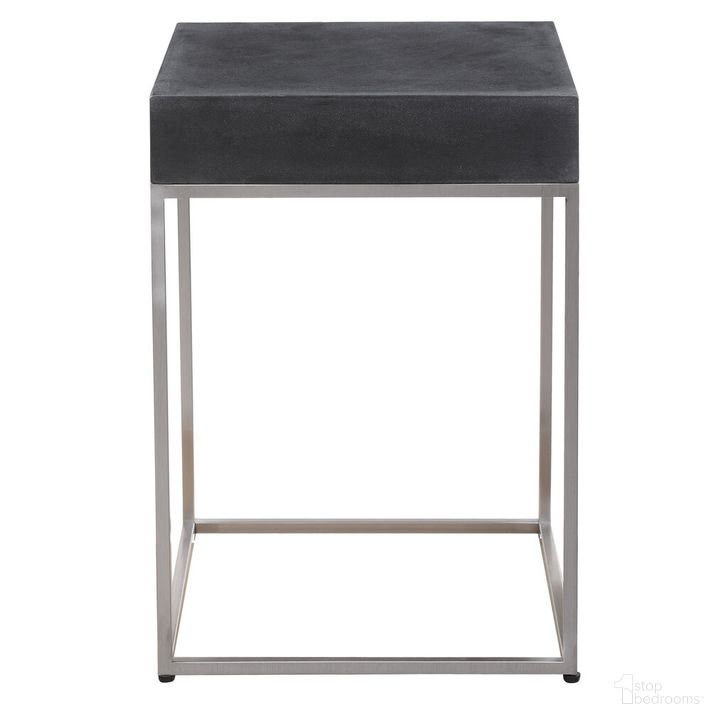 The appearance of Uttermost Jase Black Concrete Accent Table designed by Uttermost in the modern / contemporary interior design. This black piece of furniture  was selected by 1StopBedrooms from Jase Collection to add a touch of cosiness and style into your home. Sku: 24975. Product Type: Accent Table. Image1