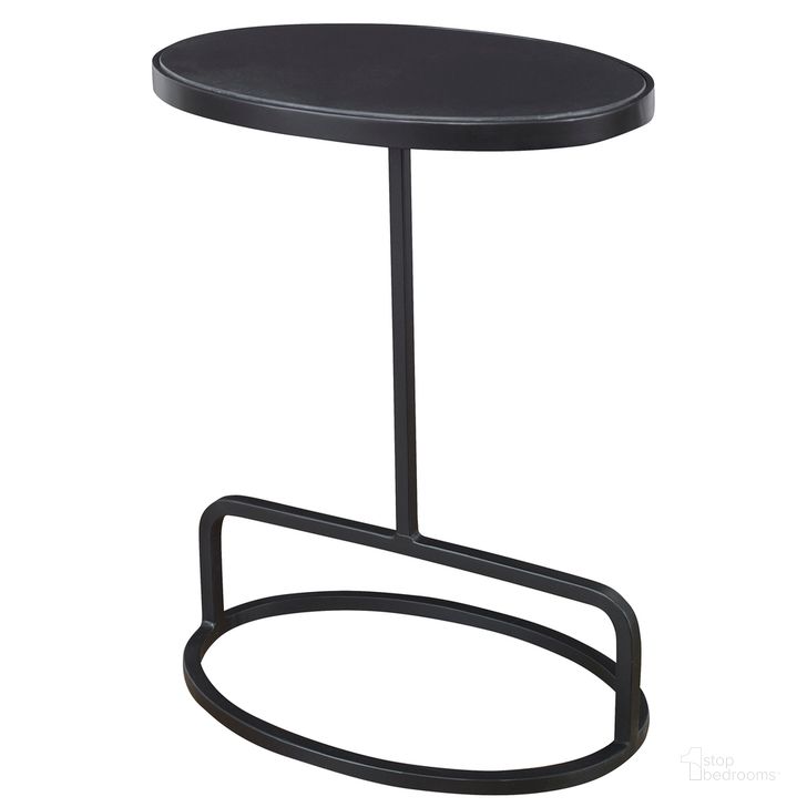 The appearance of Uttermost Jessenia Black Marble Accent Table designed by Uttermost in the modern / contemporary interior design. This black piece of furniture  was selected by 1StopBedrooms from Jessenia Collection to add a touch of cosiness and style into your home. Sku: 25207. Product Type: Accent Table. Material: Iron. Image1