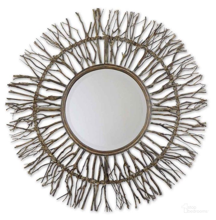 The appearance of Uttermost Josiah Woven Mirror designed by Uttermost in the transitional interior design. This wood piece of furniture  was selected by 1StopBedrooms from Josiah Collection to add a touch of cosiness and style into your home. Sku: 13705. Product Type: Mirror. Material: MDF. Image1
