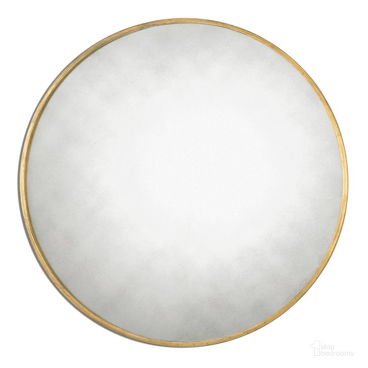 The appearance of Uttermost Junius Round Gold Mirror designed by Uttermost in the modern / contemporary interior design. This gold piece of furniture  was selected by 1StopBedrooms from Junius Collection to add a touch of cosiness and style into your home. Sku: 13887. Product Type: Mirror. Material: MDF. Image1