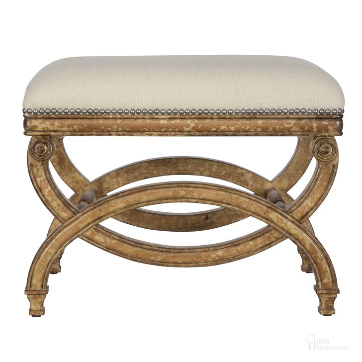 The appearance of Uttermost Karline Natural Linen Small Bench designed by Uttermost in the traditional interior design. This natural piece of furniture  was selected by 1StopBedrooms from Karline Collection to add a touch of cosiness and style into your home. Sku: 23052. Material: Wood. Product Type: Bench. Image1
