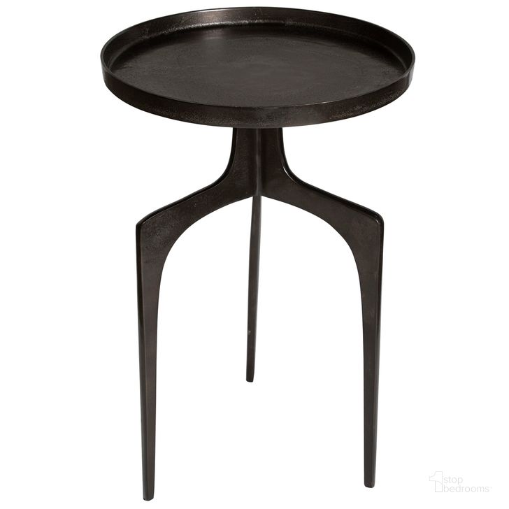 The appearance of Uttermost Kenna Bronze Accent Table designed by Uttermost in the modern / contemporary interior design. This bronze piece of furniture  was selected by 1StopBedrooms from Kenna Collection to add a touch of cosiness and style into your home. Sku: 25141. Material: Aluminum. Product Type: Accent Table. Image1