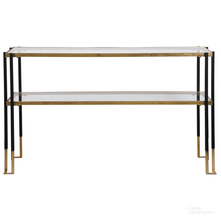 The appearance of Uttermost Kentmore Modern Console Table designed by Uttermost in the modern / contemporary interior design. This black piece of furniture  was selected by 1StopBedrooms from Kentmore Collection to add a touch of cosiness and style into your home. Sku: 24978. Product Type: Console Table. Material: Iron. Image1