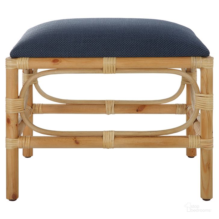 The appearance of Uttermost Laguna Small Navy Bench designed by Uttermost in the transitional interior design. This navy piece of furniture  was selected by 1StopBedrooms from Laguna Collection to add a touch of cosiness and style into your home. Sku: 23667. Material: Wood. Product Type: Bench. Image1