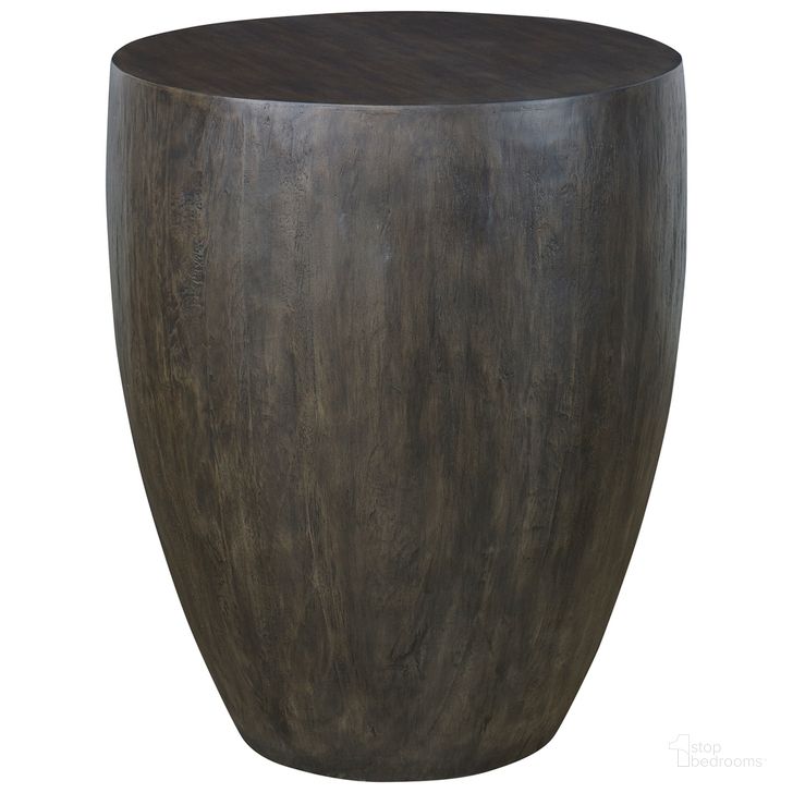The appearance of Uttermost Lark Minimalist Wooden End Table designed by Uttermost in the transitional interior design. This brown piece of furniture  was selected by 1StopBedrooms from Lark Collection to add a touch of cosiness and style into your home. Sku: 25189. Material: Glass. Product Type: End Table. Image1