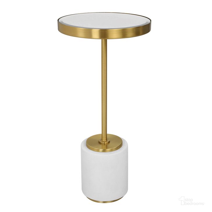 The appearance of Uttermost Laurier White Drink Table designed by Uttermost in the modern / contemporary interior design. This white piece of furniture  was selected by 1StopBedrooms from Laurier Collection to add a touch of cosiness and style into your home. Sku: 25208. Product Type: Accent Table. Image1