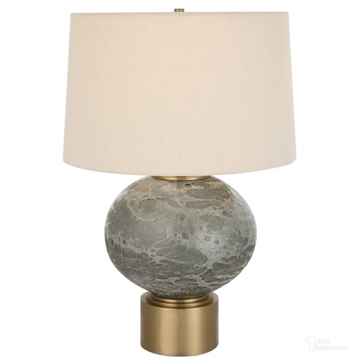 The appearance of Uttermost Lunia Gray Glass Table Lamp designed by Uttermost in the modern / contemporary interior design. This gray piece of furniture  was selected by 1StopBedrooms from Lunia Collection to add a touch of cosiness and style into your home. Sku: 30200-1. Product Type: Table Lamp. Material: Iron. Image1
