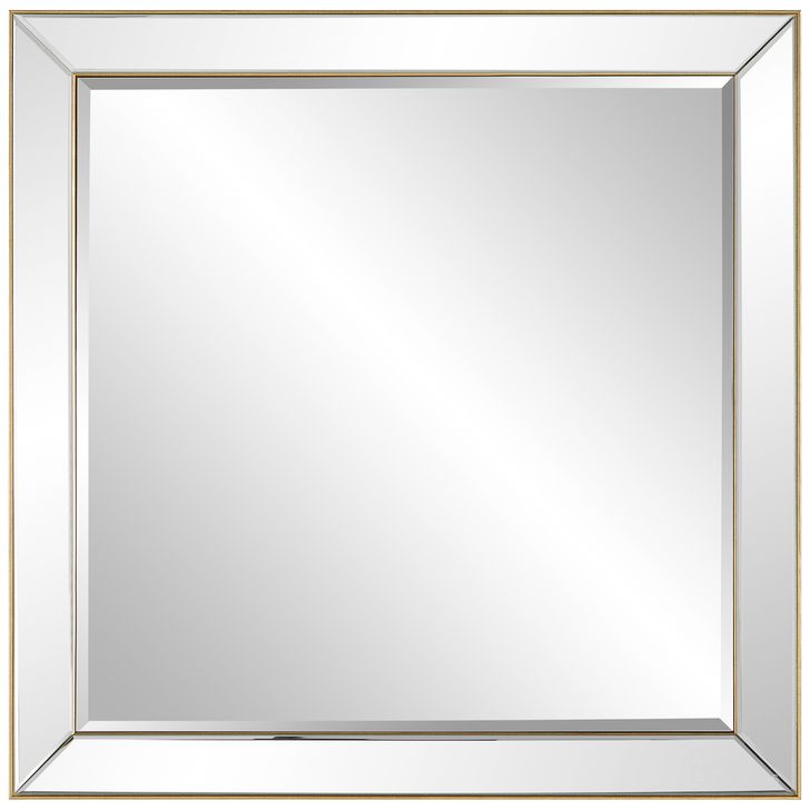 The appearance of Uttermost Lytton Gold Square Mirror designed by Uttermost in the transitional interior design. This gold piece of furniture  was selected by 1StopBedrooms from Lytton Collection to add a touch of cosiness and style into your home. Sku: 09891. Material: MDF. Product Type: Accent Mirror. Image1