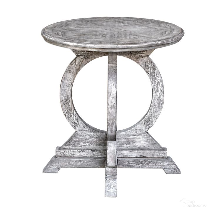 The appearance of Uttermost Maiva White Side Table designed by Uttermost in the modern / contemporary interior design. This white piece of furniture  was selected by 1StopBedrooms from Maiva Collection to add a touch of cosiness and style into your home. Sku: 25426. Material: Wood. Product Type: Side Table. Image1