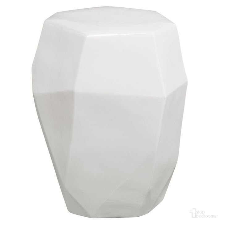 The appearance of Uttermost Maquette White Garden Stool designed by Uttermost in the modern / contemporary interior design. This white piece of furniture  was selected by 1StopBedrooms from Maquette Collection to add a touch of cosiness and style into your home. Sku: 25183. Product Type: Accent Stool. Image1