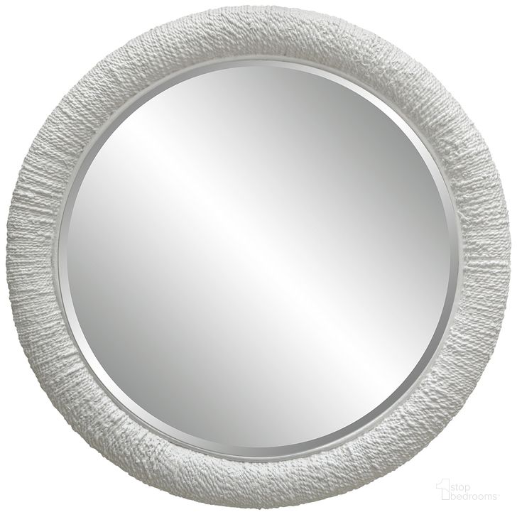The appearance of Uttermost Mariner White Round Mirror designed by Uttermost in the modern / contemporary interior design. This white piece of furniture  was selected by 1StopBedrooms from Mariner Collection to add a touch of cosiness and style into your home. Sku: 08168. Product Type: Accent Mirror. Material: Plywood. Image1