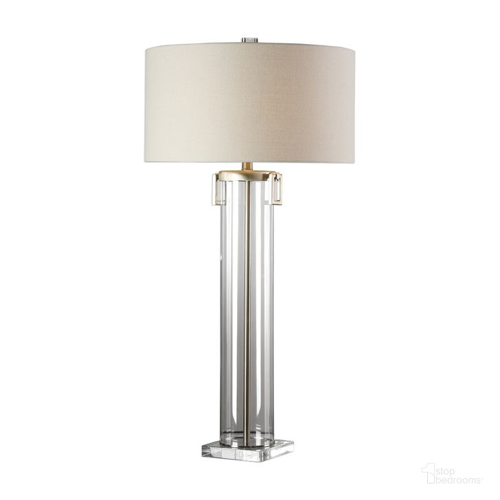 The appearance of Uttermost Monette Tall Cylinder Lamp designed by Uttermost in the modern / contemporary interior design. This nickel piece of furniture  was selected by 1StopBedrooms from Monette Collection to add a touch of cosiness and style into your home. Sku: 27731. Product Type: Lamp. Material: Stainless Steel. Image1