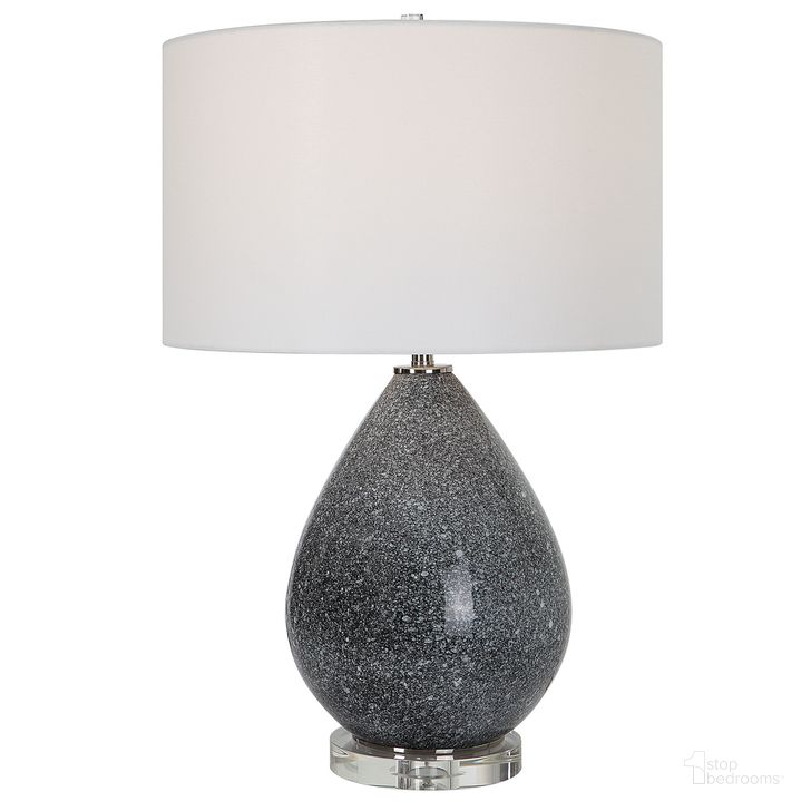 The appearance of Uttermost Nebula Speckled Glaze Table Lamp designed by Uttermost in the transitional interior design. This black piece of furniture  was selected by 1StopBedrooms from Nebula Collection to add a touch of cosiness and style into your home. Sku: 30149-1. Material: Steel. Product Type: Table Lamp. Image1