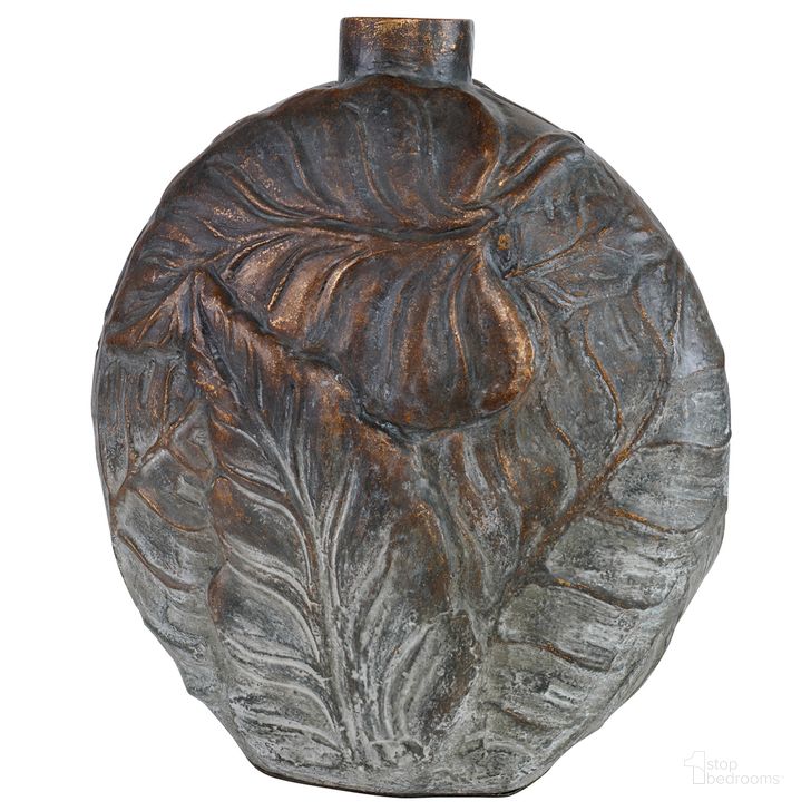 The appearance of Uttermost Palm Aged Patina Paradise Vase designed by Uttermost in the traditional interior design. This aged ivory piece of furniture  was selected by 1StopBedrooms from Palm Paradise Collection to add a touch of cosiness and style into your home. Sku: 17113. Product Type: Decorative Accessory. Image1
