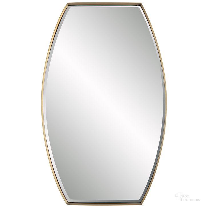 The appearance of Uttermost Portal Modern Brass Mirror designed by Uttermost in the modern / contemporary interior design. This brass piece of furniture  was selected by 1StopBedrooms from Portal Collection to add a touch of cosiness and style into your home. Sku: 09745. Material: MDF. Product Type: Accent Mirror. Image1