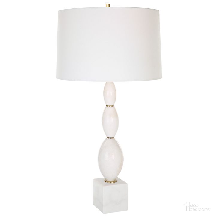 The appearance of Uttermost Regalia White Marble Table Lamp designed by Uttermost in the modern / contemporary interior design. This white piece of furniture  was selected by 1StopBedrooms from Regalia Collection to add a touch of cosiness and style into your home. Sku: 30197. Material: Marble. Product Type: Table Lamp. Image1