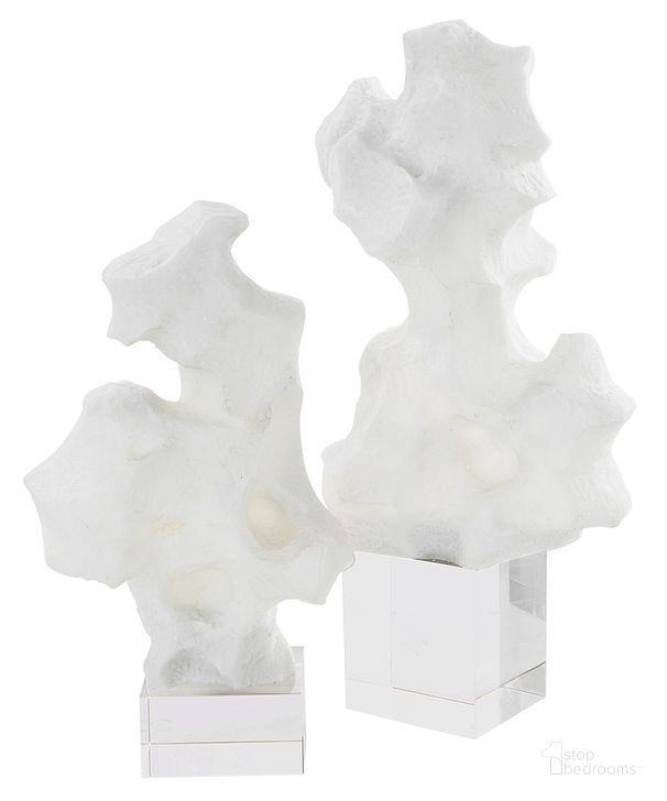 The appearance of Uttermost Remnant Sculptures Set Of 2 designed by Uttermost in the modern / contemporary interior design. This white piece of furniture  was selected by 1StopBedrooms from Remnant Collection to add a touch of cosiness and style into your home. Sku: 18046. Product Type: Sculpture. Material: Crystal. Image1