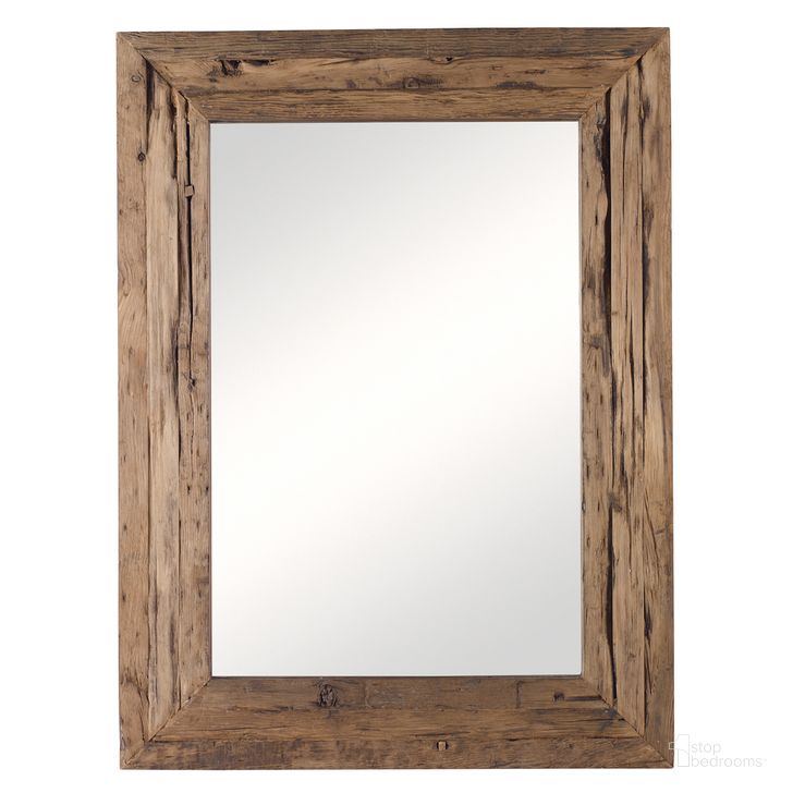 The appearance of Uttermost Rennick Rustic Wood Mirror designed by Uttermost in the transitional interior design. This rustic piece of furniture  was selected by 1StopBedrooms from Rennick Collection to add a touch of cosiness and style into your home. Sku: 09816. Product Type: Accent Mirror. Image1