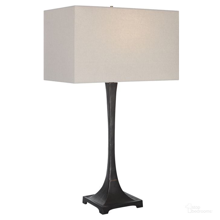 The appearance of Uttermost Reydan Tapered Iron Table Lamp designed by Uttermost in the traditional interior design. This black piece of furniture  was selected by 1StopBedrooms from Reydan Collection to add a touch of cosiness and style into your home. Sku: 30139. Product Type: Table Lamp. Material: Iron. Image1