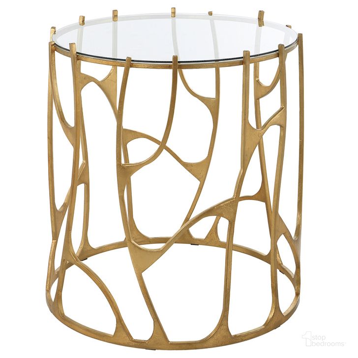 The appearance of Uttermost Ritual Round Gold Side Table designed by Uttermost in the modern / contemporary interior design. This gold piece of furniture  was selected by 1StopBedrooms from Ritual Collection to add a touch of cosiness and style into your home. Sku: 22894. Product Type: Side Table. Material: Iron. Image1