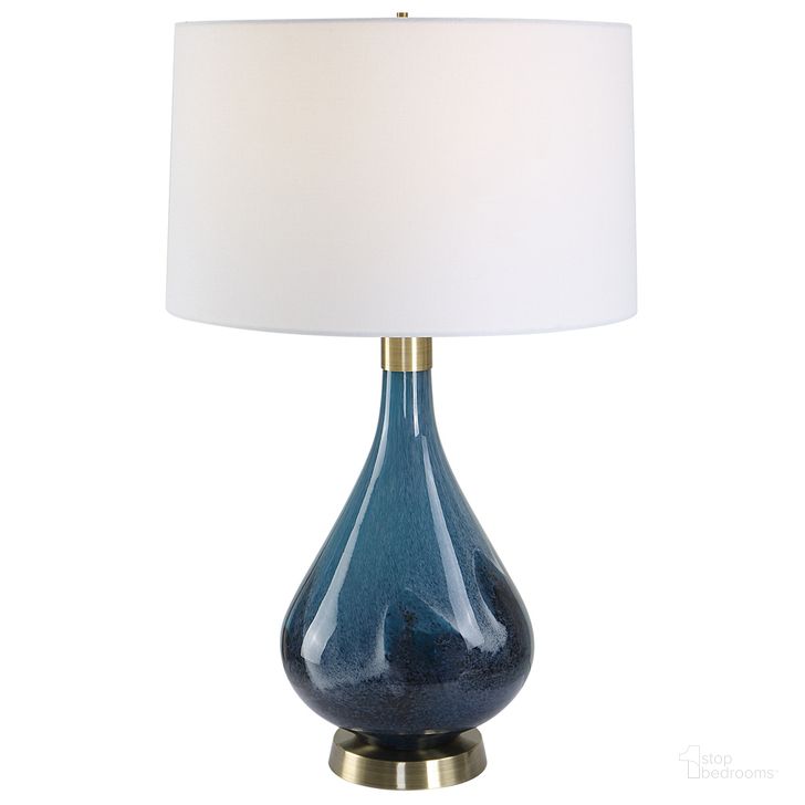 The appearance of Uttermost Riviera Art Glass Table Lamp designed by Uttermost in the traditional interior design. This blue piece of furniture  was selected by 1StopBedrooms from Riviera Collection to add a touch of cosiness and style into your home. Sku: 30098. Material: Steel. Product Type: Table Lamp. Image1