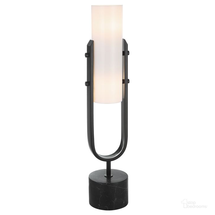 The appearance of Uttermost Runway Industrial Accent Lamp designed by Uttermost in the modern / contemporary interior design. This black piece of furniture  was selected by 1StopBedrooms from Runway Collection to add a touch of cosiness and style into your home. Sku: 30141-1. Material: Steel. Product Type: Lamp. Image1