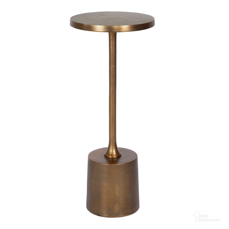 The appearance of Uttermost Sanaga Drink Table In Gold designed by Uttermost in the modern / contemporary interior design. This gold piece of furniture  was selected by 1StopBedrooms from Sanaga Collection to add a touch of cosiness and style into your home. Sku: 25061. Material: Aluminum. Product Type: Accent Table. Image1