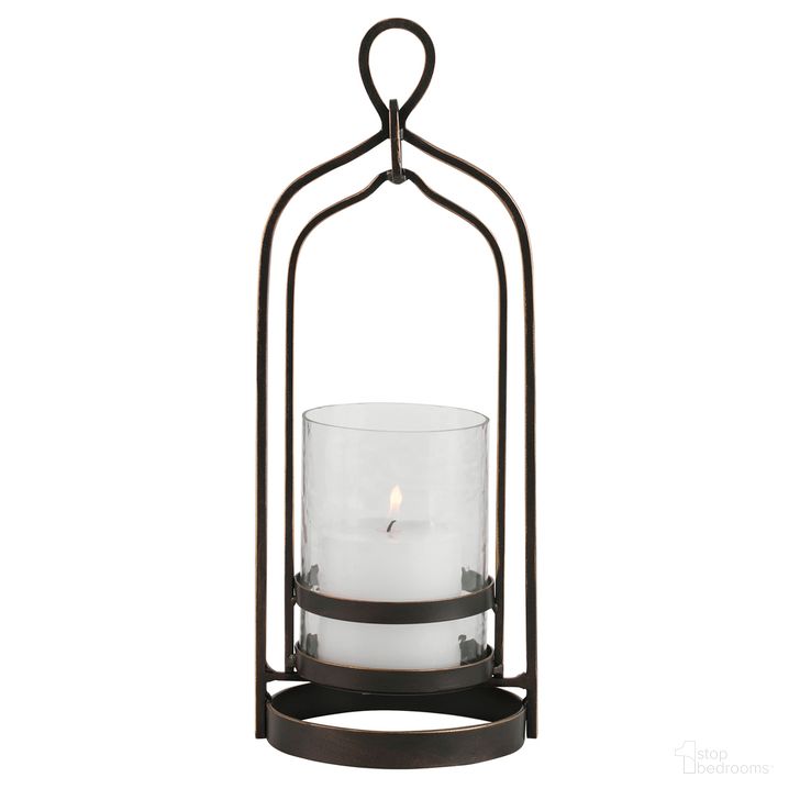 The appearance of Uttermost Shepherd Bronze Candleholder designed by Uttermost in the traditional interior design. This bronze piece of furniture  was selected by 1StopBedrooms from Shepherd Collection to add a touch of cosiness and style into your home. Sku: 18041. Product Type: Candle Holder. Material: Iron. Image1