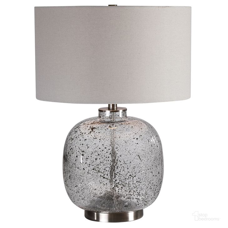 The appearance of Uttermost Storm Glass Table Lamp designed by Uttermost in the modern / contemporary interior design. This black piece of furniture  was selected by 1StopBedrooms from Storm Collection to add a touch of cosiness and style into your home. Sku: 28389-1. Material: Glass. Product Type: Table Lamp. Image1