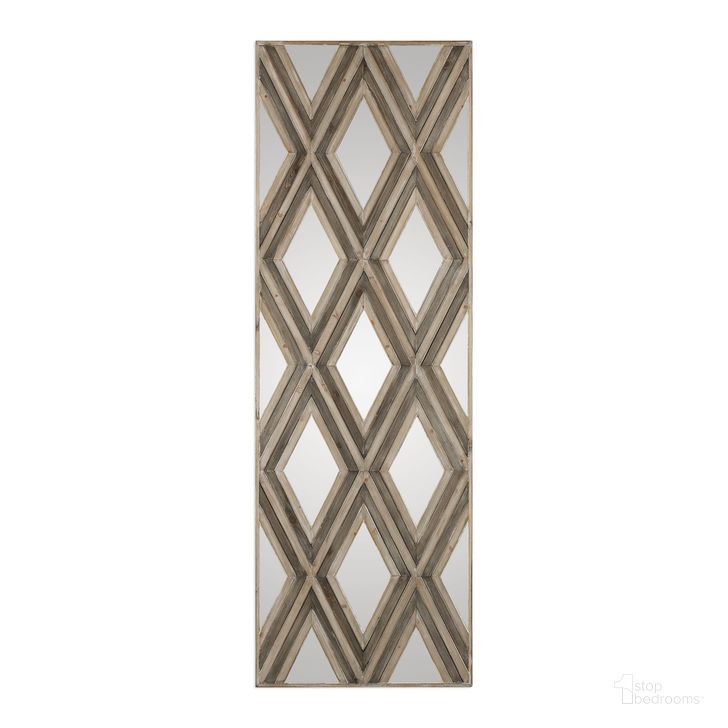 The appearance of Uttermost Tahira Geometric Argyle Pattern Wall Mirror designed by Uttermost in the modern / contemporary interior design. This wood piece of furniture  was selected by 1StopBedrooms from Tahira Collection to add a touch of cosiness and style into your home. Sku: 04116. Product Type: Mirror. Material: MDF. Image1