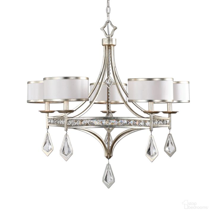 The appearance of Uttermost Tamworth 5 Light Silver Champagne Chandelier designed by Uttermost in the modern / contemporary interior design. This silver piece of furniture  was selected by 1StopBedrooms from Tamworth Collection to add a touch of cosiness and style into your home. Sku: 21268. Product Type: Chandelier. Material: Iron. Image1