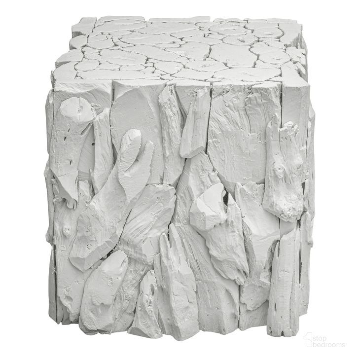 The appearance of Uttermost Teak Root White Bunching Cube designed by Uttermost in the transitional interior design. This white piece of furniture  was selected by 1StopBedrooms from Teak Root Collection to add a touch of cosiness and style into your home. Sku: 25241. Material: Wood. Product Type: Decorative Accessory. Image1