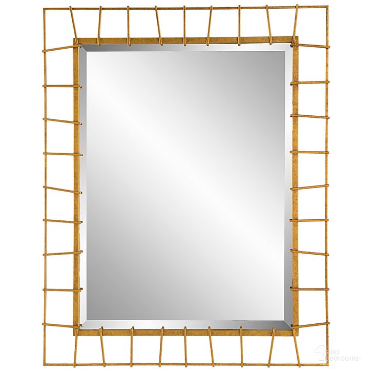 The appearance of Uttermost Townsend Antiqued Gold Mirror designed by Uttermost in the modern / contemporary interior design. This antique gold piece of furniture  was selected by 1StopBedrooms from Townsend Collection to add a touch of cosiness and style into your home. Sku: 09805. Material: MDF. Product Type: Accent Mirror. Image1