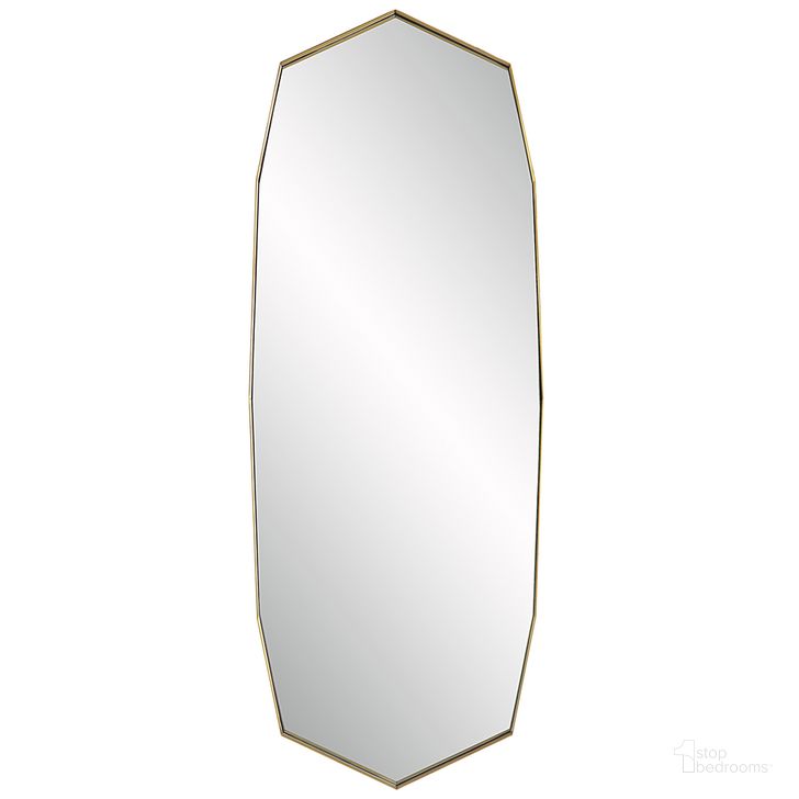 The appearance of Uttermost Vault Oversized Angular Mirror designed by Uttermost in the modern / contemporary interior design. This brass piece of furniture  was selected by 1StopBedrooms from Vault Collection to add a touch of cosiness and style into your home. Sku: 09764. Material: MDF. Product Type: Accent Mirror. Image1