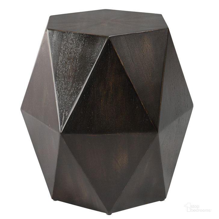 The appearance of Uttermost Volker Black Geometric Accent Table designed by Uttermost in the modern / contemporary interior design. This black piece of furniture  was selected by 1StopBedrooms from Volker Collection to add a touch of cosiness and style into your home. Sku: 25272. Material: Wood. Product Type: Accent Table. Image1