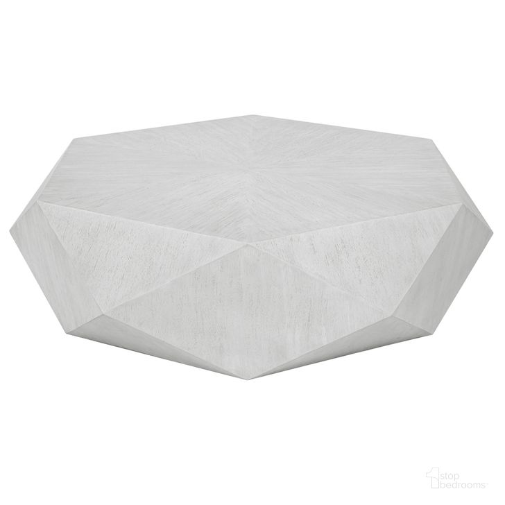 The appearance of Uttermost Volker White Coffee Table designed by Uttermost in the modern / contemporary interior design. This white piece of furniture  was selected by 1StopBedrooms from Volker Collection to add a touch of cosiness and style into your home. Sku: 25163. Material: Wood. Product Type: Coffee Table. Image1