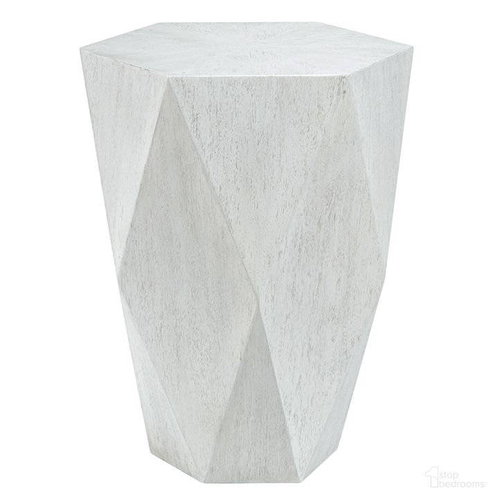 The appearance of Uttermost Volker White Side Table designed by Uttermost in the modern / contemporary interior design. This white piece of furniture  was selected by 1StopBedrooms from Volker Collection to add a touch of cosiness and style into your home. Sku: 25164. Material: Wood. Product Type: Side Table. Image1