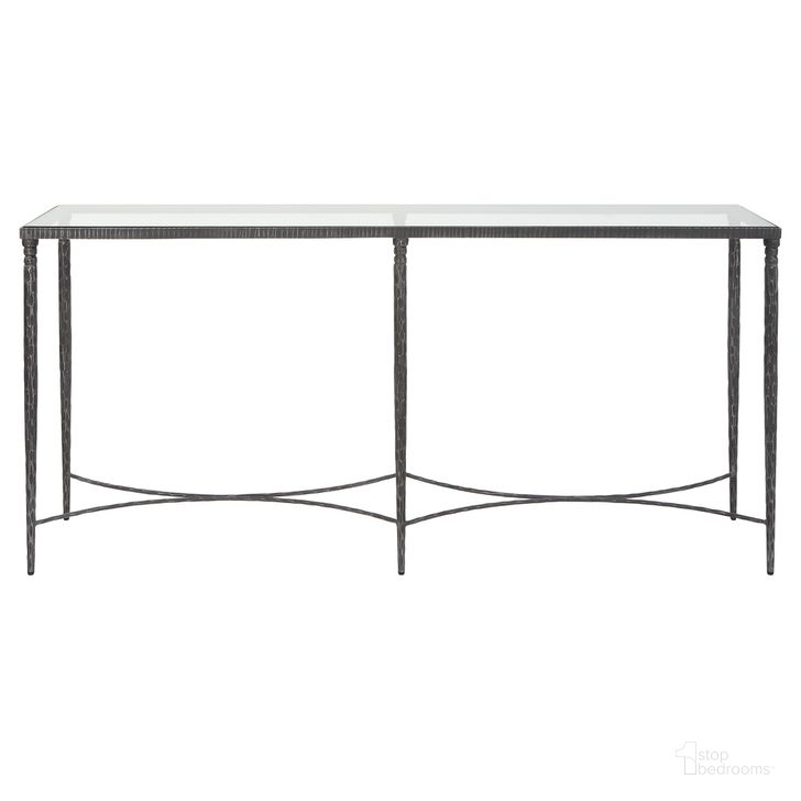The appearance of Uttermost Washington Console Table designed by Uttermost in the traditional interior design. This rustic black piece of furniture  was selected by 1StopBedrooms from Washington Collection to add a touch of cosiness and style into your home. Sku: 25292. Product Type: Console Table. Material: Iron. Image1