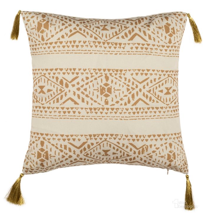 The appearance of Valen Pillow PLS7128A-1616 designed by Safavieh in the modern / contemporary interior design. This beige and brown piece of furniture  was selected by 1StopBedrooms from Valen Collection to add a touch of cosiness and style into your home. Sku: PLS7128A-1616. Material: Cotton. Product Type: Pillows and Throw. Image1