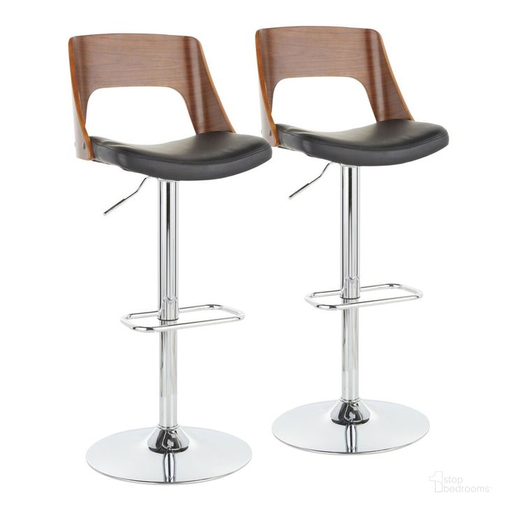 The appearance of Valencia Adjustable Barstool Set of 2 In Black designed by Lumisource in the transitional interior design. This black piece of furniture  was selected by 1StopBedrooms from Valencia Collection to add a touch of cosiness and style into your home. Sku: BS-VLNCI2-SWVREC WLBK2. Material: Wood. Product Type: Barstool. Image1