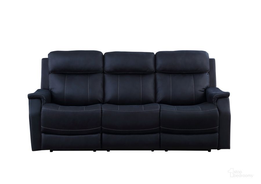 The appearance of Valencia Power Recliner Sofa In Black designed by Steve Silver in the  interior design. This black piece of furniture  was selected by 1StopBedrooms from Valencia Collection to add a touch of cosiness and style into your home. Sku: VA950SO. Product Type: Reclining Sofa. Material: Plywood. Image1