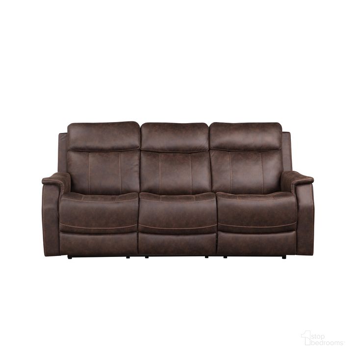 The appearance of Valencia Power Recliner Sofa In Brown designed by Steve Silver in the  interior design. This brown piece of furniture  was selected by 1StopBedrooms from Valencia Collection to add a touch of cosiness and style into your home. Sku: VA950SW. Product Type: Reclining Sofa. Material: Plywood. Image1