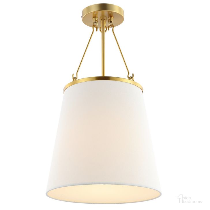 The appearance of Valor Pendant in Gold designed by Safavieh in the modern / contemporary interior design. This gold piece of furniture  was selected by 1StopBedrooms from Valor Collection to add a touch of cosiness and style into your home. Sku: PND4133A. Material: Metal. Product Type: Pendant Lighting. Image1