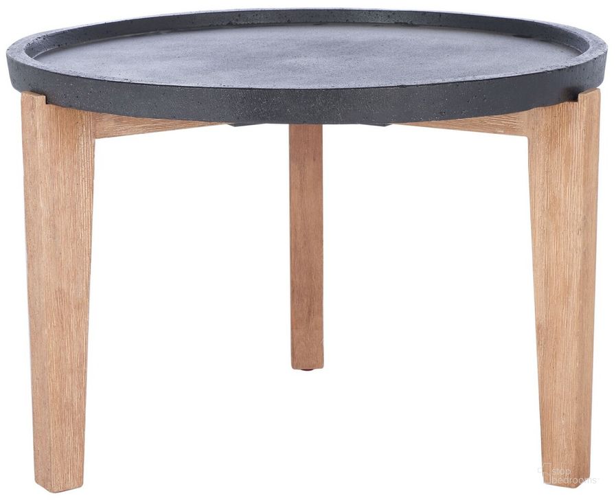 The appearance of Valton Side Table in Natural and Black designed by Safavieh in the coastal interior design. This natural/black piece of furniture  was selected by 1StopBedrooms from Valton Collection to add a touch of cosiness and style into your home. Sku: PAT1511A. Product Type: Outdoor Table. Image1