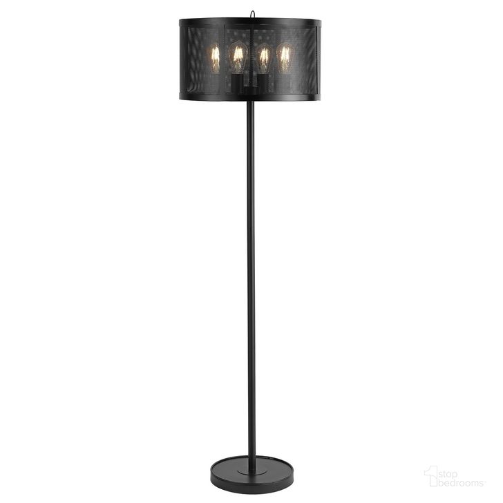 The appearance of Vela Floor Lamp in Black designed by Safavieh in the modern / contemporary interior design. This black piece of furniture  was selected by 1StopBedrooms from Vela Collection to add a touch of cosiness and style into your home. Sku: FLL4068A. Product Type: Floor Lamp. Material: Iron. Image1