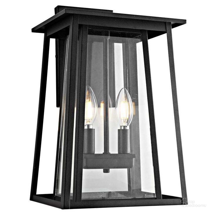 The appearance of Velza Outdoor Wall Lantern designed by Safavieh in the modern / contemporary interior design. This black piece of furniture  was selected by 1StopBedrooms from Velza Collection to add a touch of cosiness and style into your home. Sku: PLT4005A. Product Type: Outdoor Lighting. Material: Iron. Image1